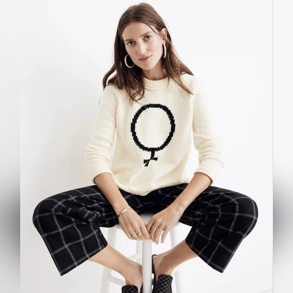 Madewell Sweaters - Madewell x Girls Inc Female Symbol Keaton Pullover Sweater Size Lge Great Condit